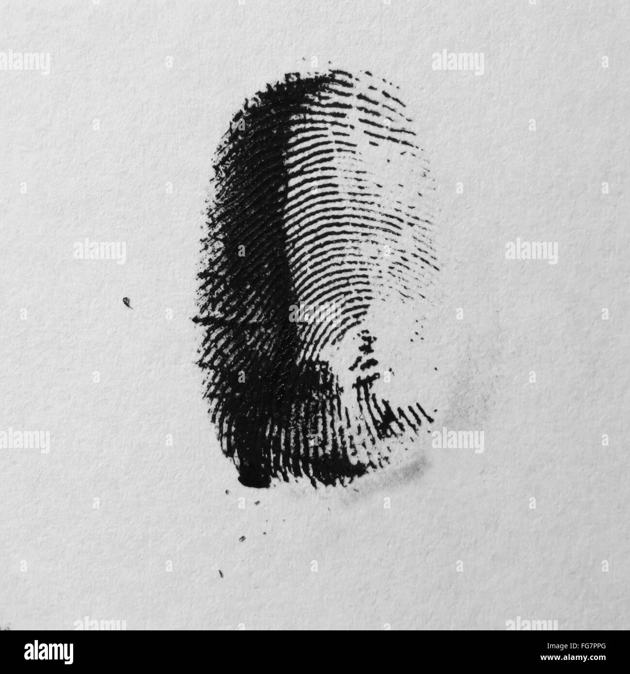 CloseUp Of Fingerprint On Paper Stock Photo Alamy