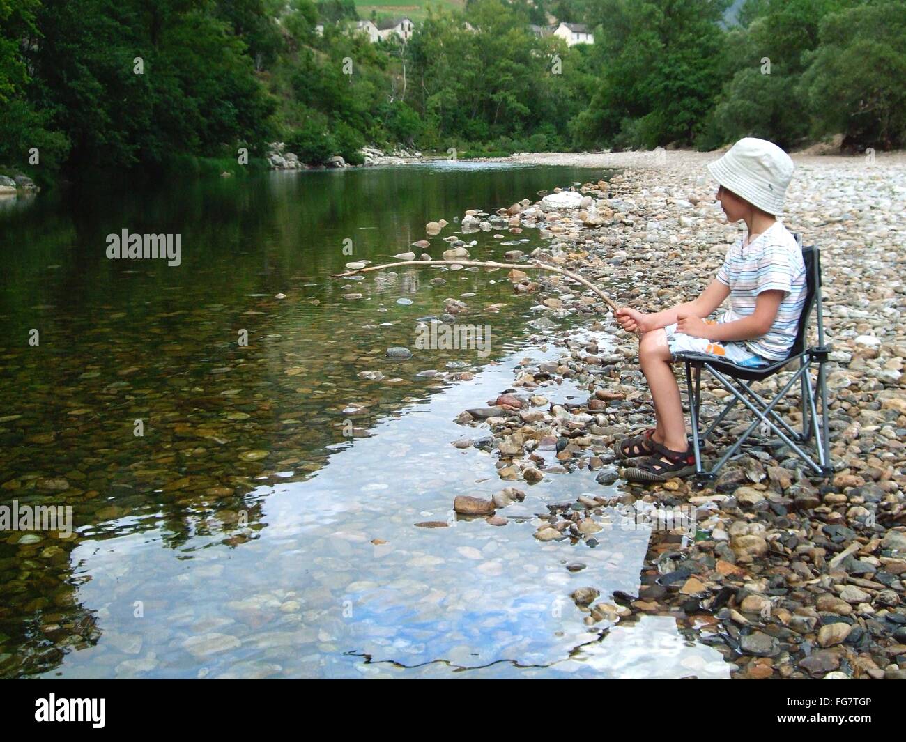 Boys Fishing River High Resolution Stock Photography and Images - Alamy
