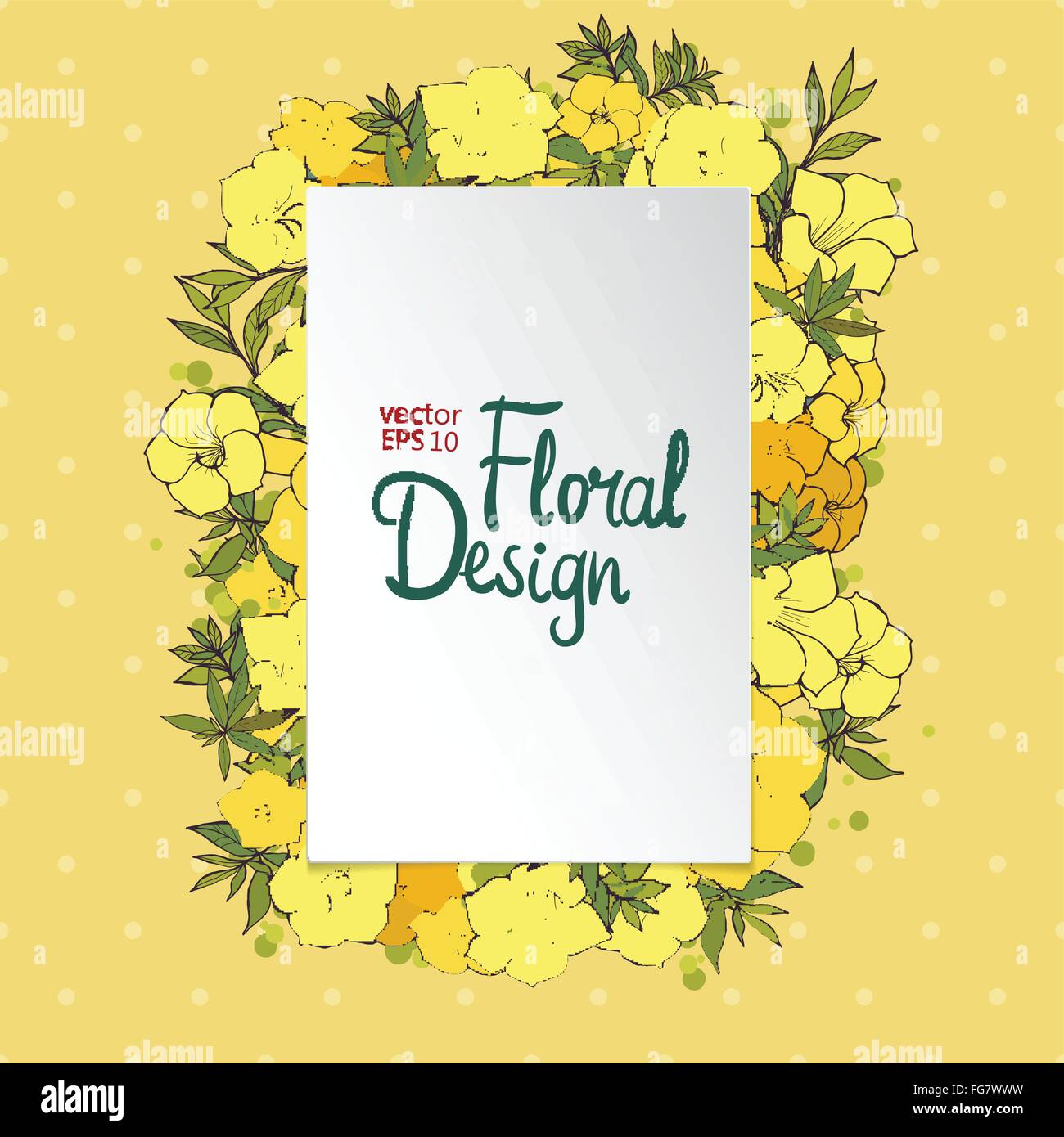 Floral vector frame Stock Vector Image & Art - Alamy