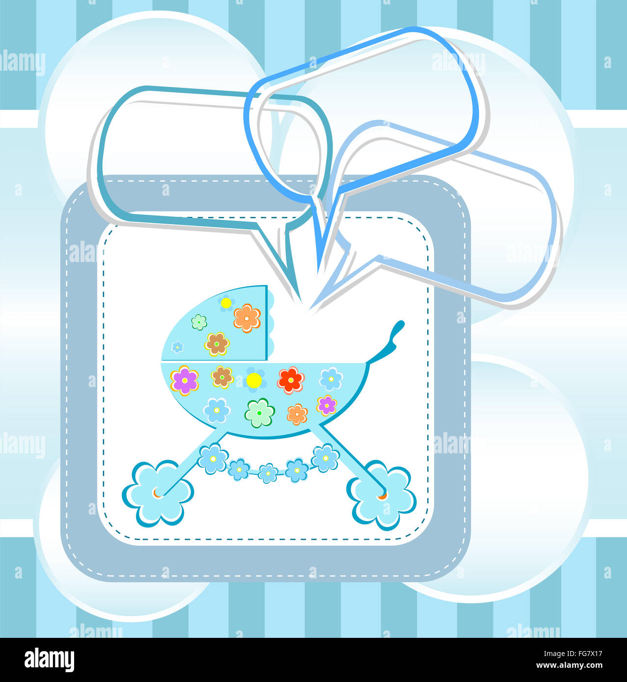 Baby boy arrival announcement card Stock Photo Alamy