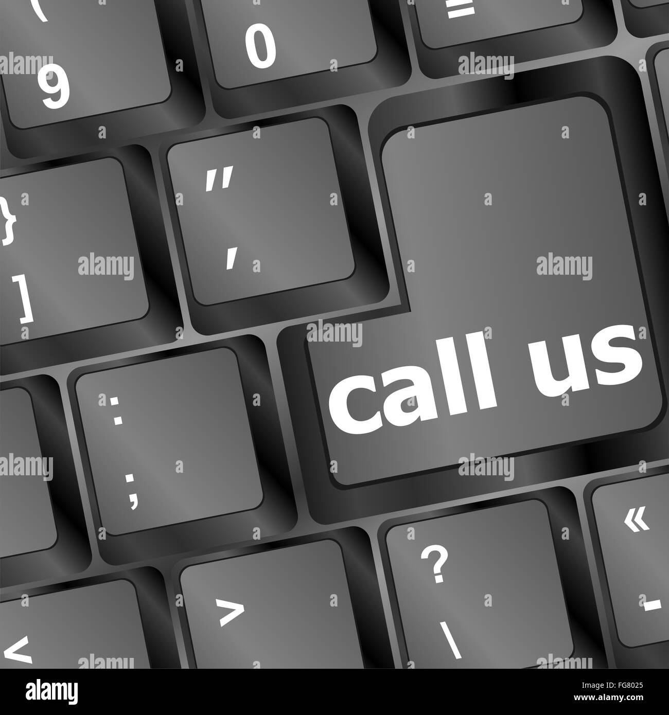 keyboard with call us button Stock Photo