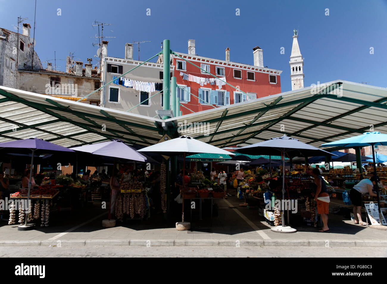 geography / travel, Croatia, Istria, Rovinj, market, Additional-Rights-Clearance-Info-Not-Available Stock Photo