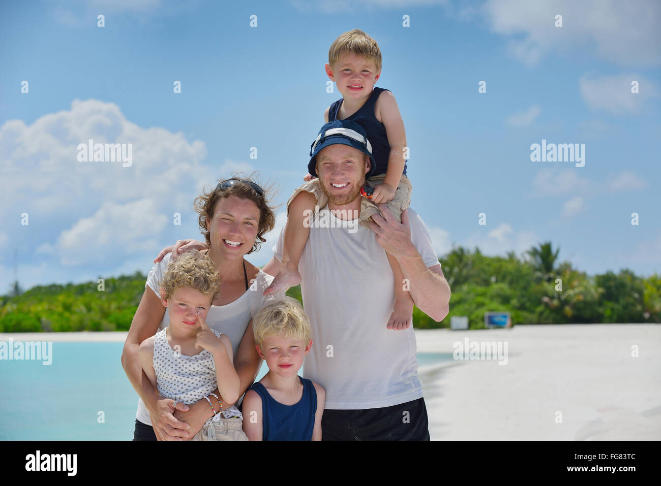 happy family on vacation Stock Photo - Alamy