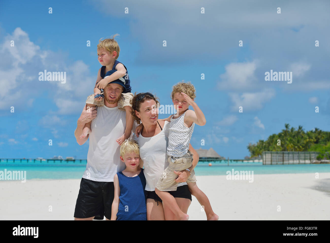 happy family on vacation Stock Photo - Alamy