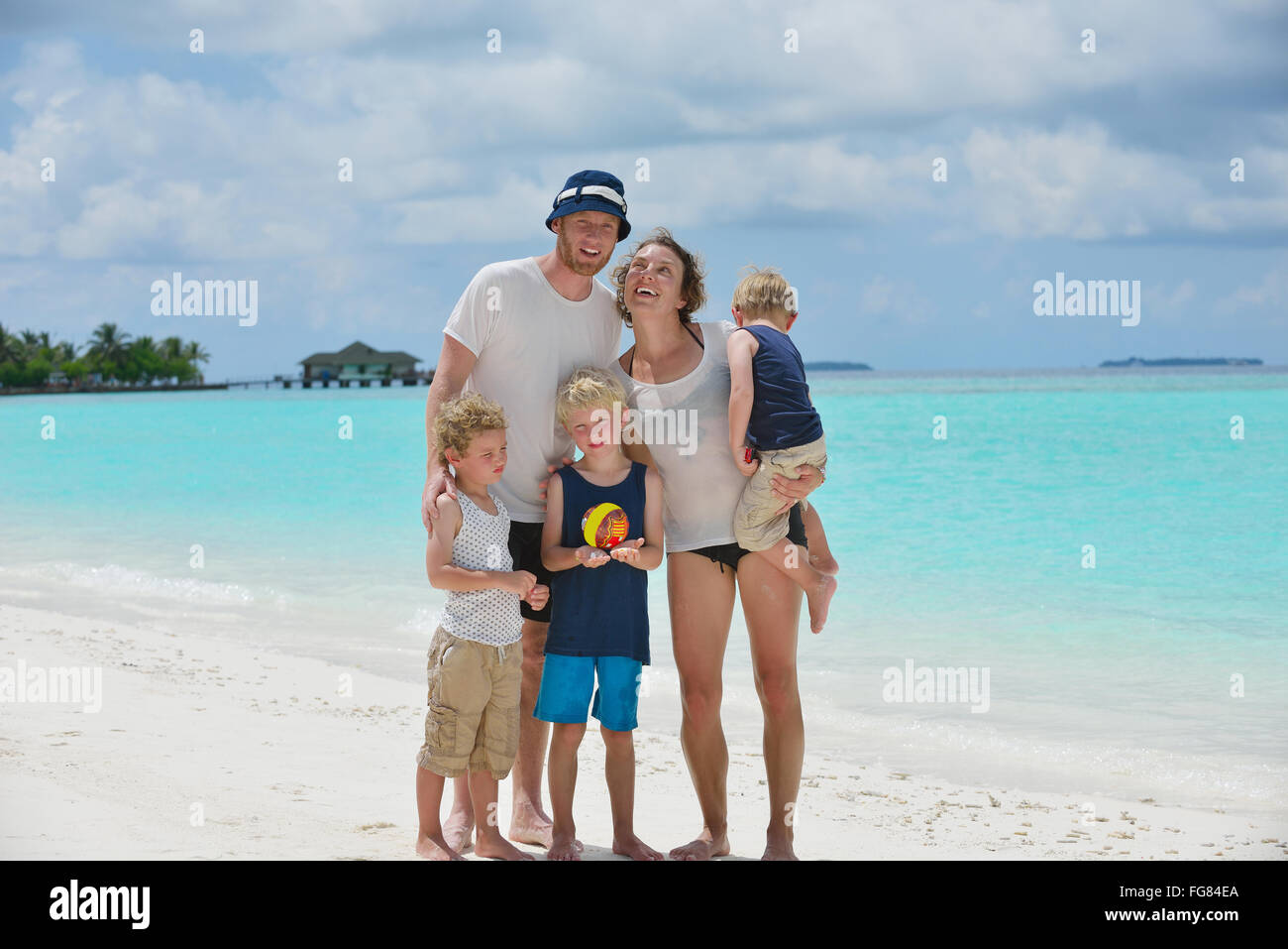 happy family on vacation Stock Photo - Alamy