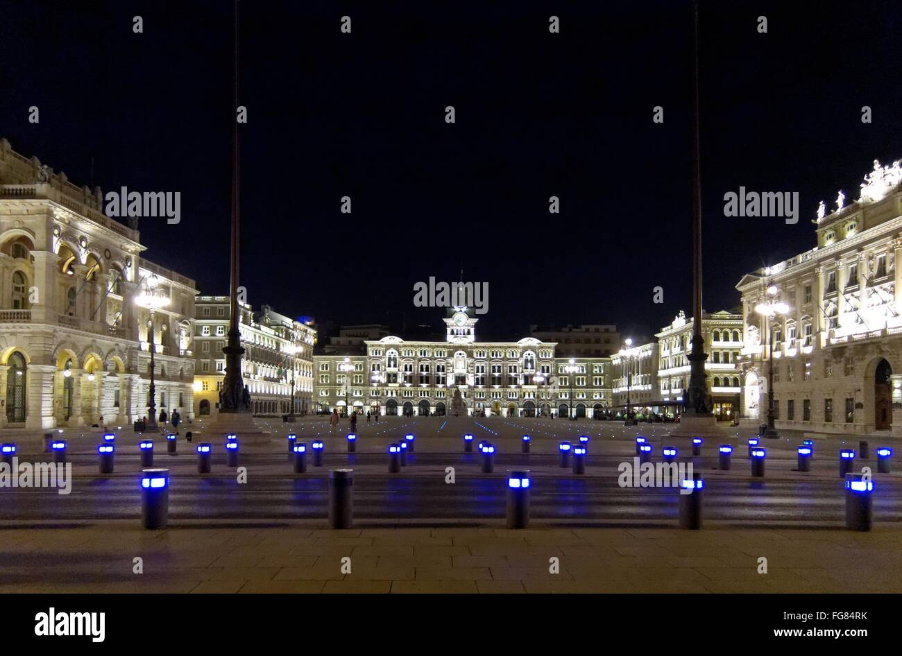 geography / travel, Italy, Friuli, Trieste, Piazza Unita, Palazzo del Governo, Casa Stratti, Additional-Rights-Clearance-Info-Not-Available Stock Photo