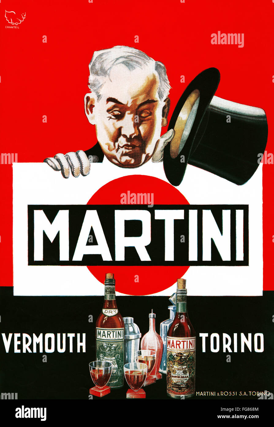AD MARTINI & ROSSI, c1930. /nAdvertisement for Martini & Rossi
