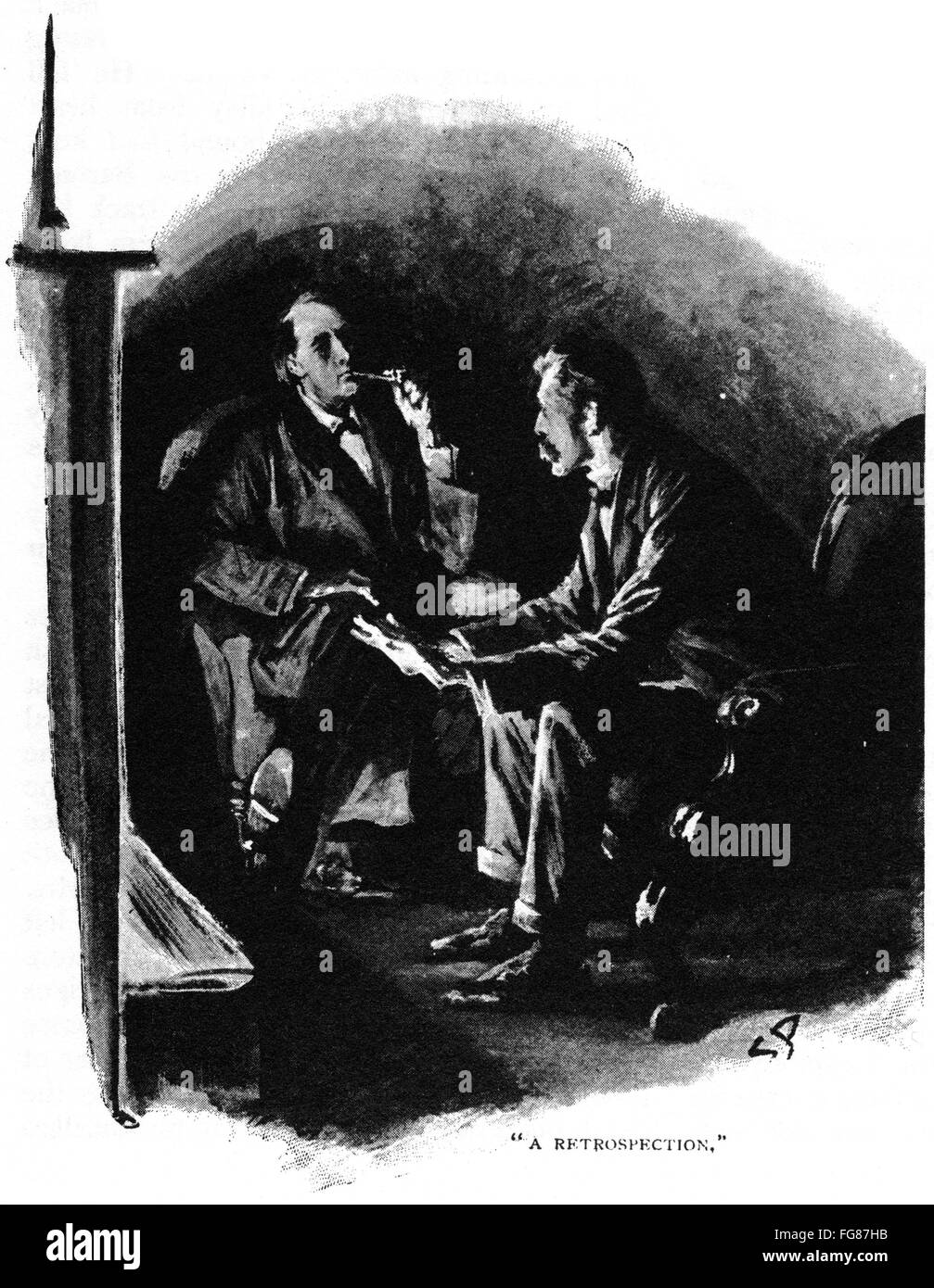 HOUND OF THE BASKERVILLES. /n'A retrospection.' Illustration by Sidney ...