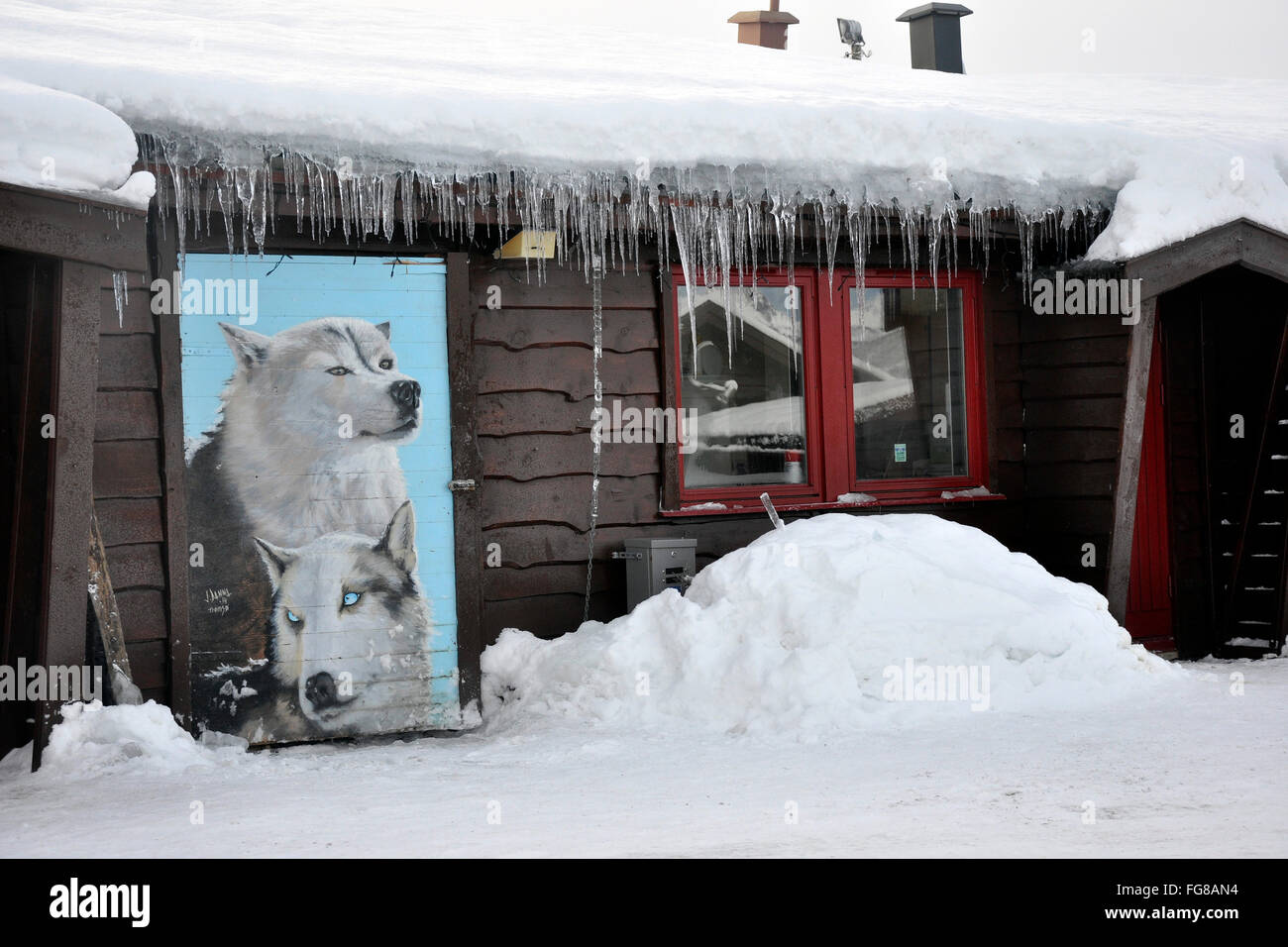 Norway, Tromso, traditional house Stock Photo Alamy