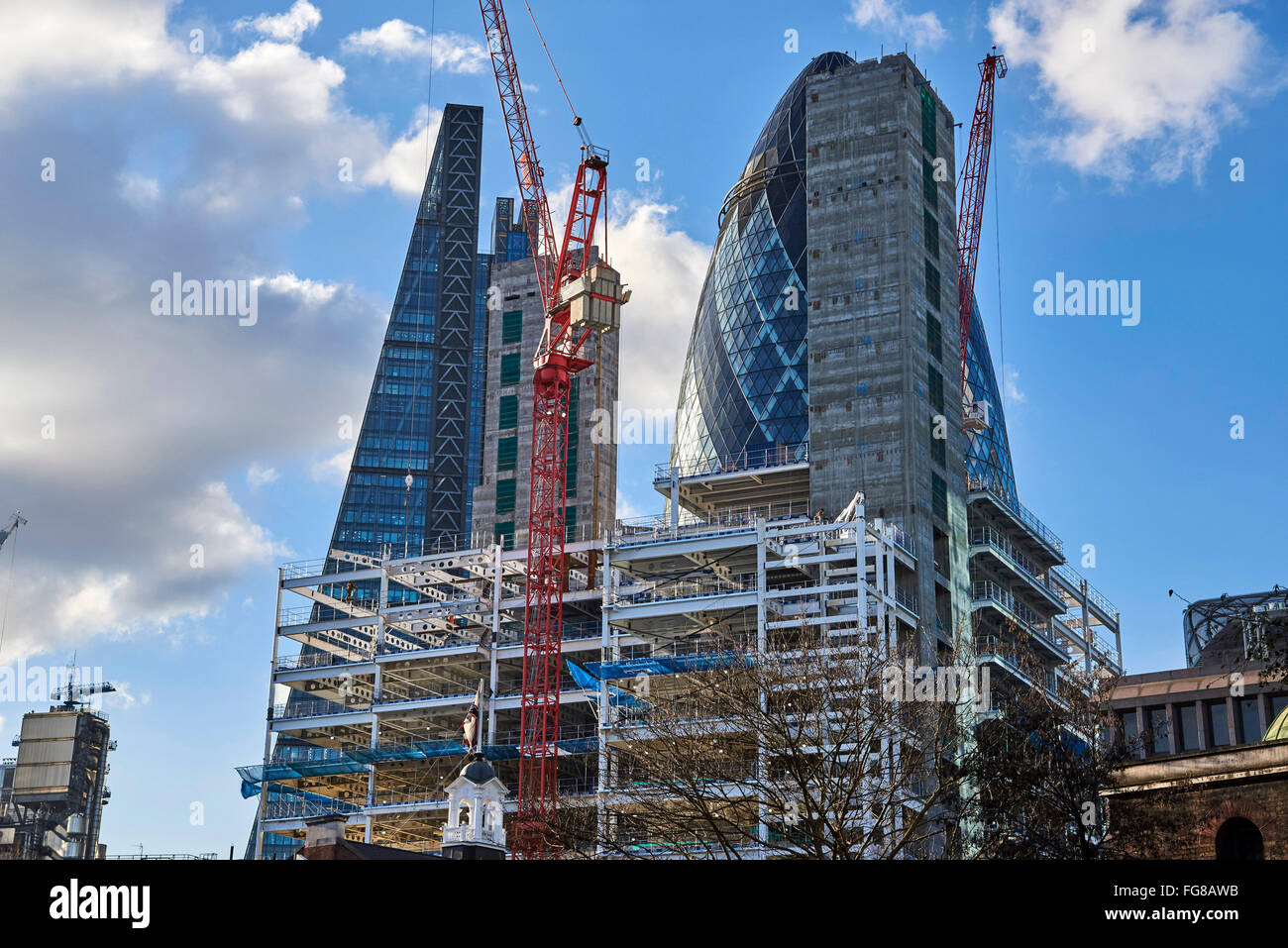 Construction City of London, Aldgate area, London, UK Stock Photo