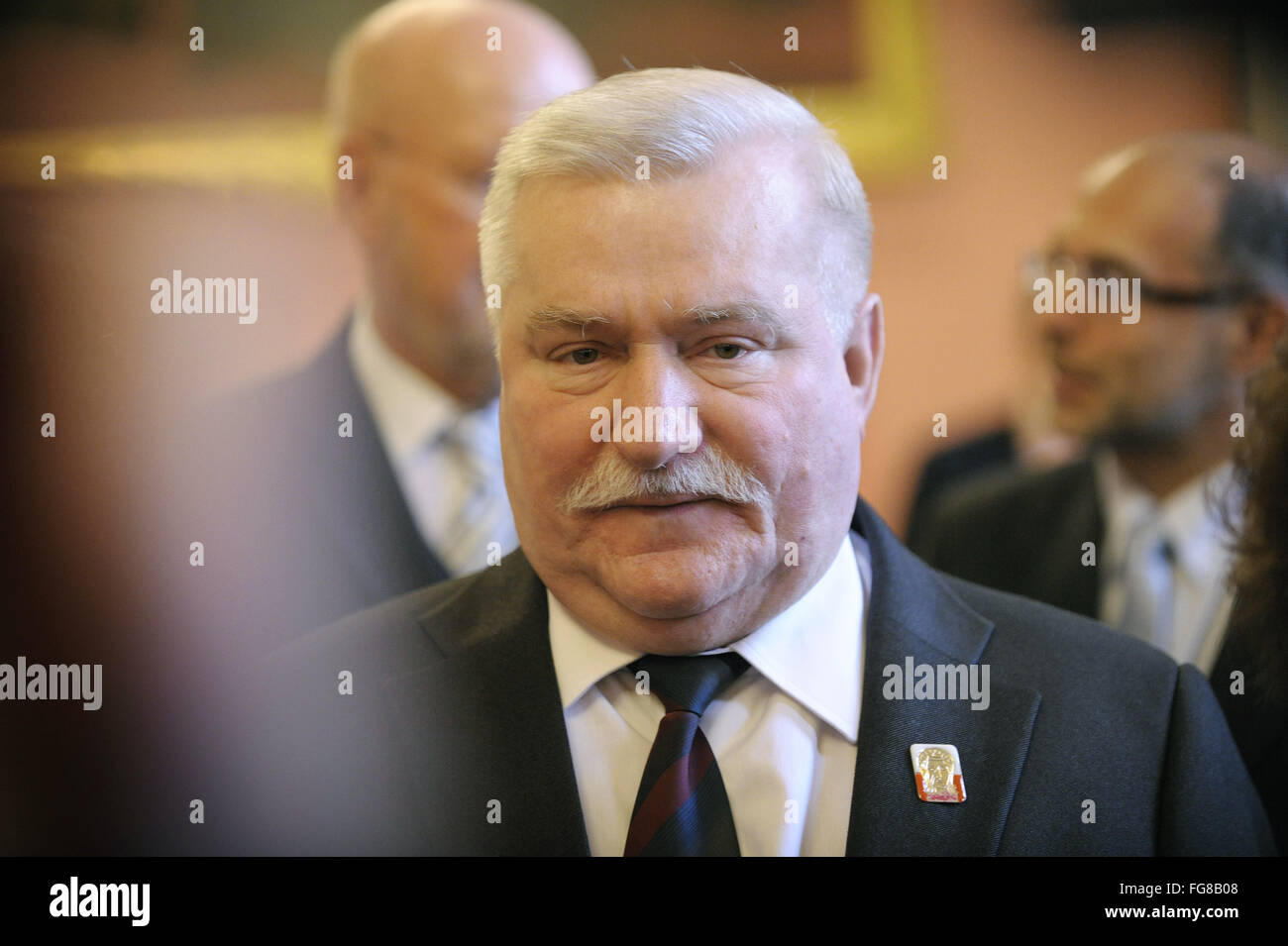 Lech Walesa, former Polish President and Nobel Peace Prize laureate 1983, seen during the ?Ernst-Reuter-Plakette? award ceremony at Berlin?s Red City Hall, Germany, 09 June 2009. Walesa is this year?s Ernst-Reuter-Prize laureate. He was honoured for his engagement for the city of Berlin. Photo: DAVID EBENER Stock Photo
