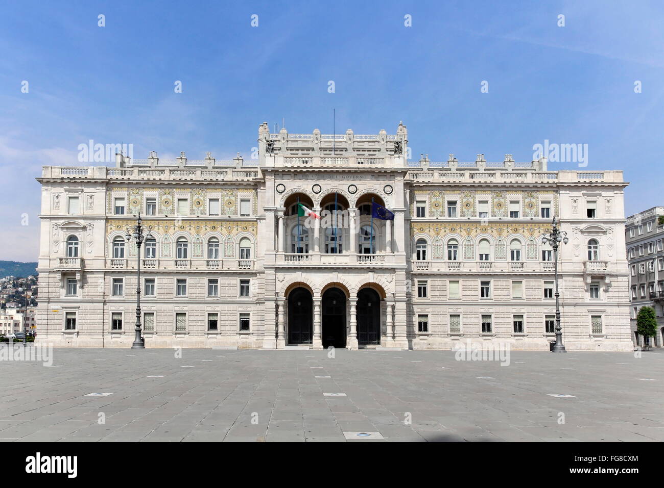 geography / travel, Italy, Friuli, Trieste, Palazzo del Governo, Piazza Unita, Additional-Rights-Clearance-Info-Not-Available Stock Photo
