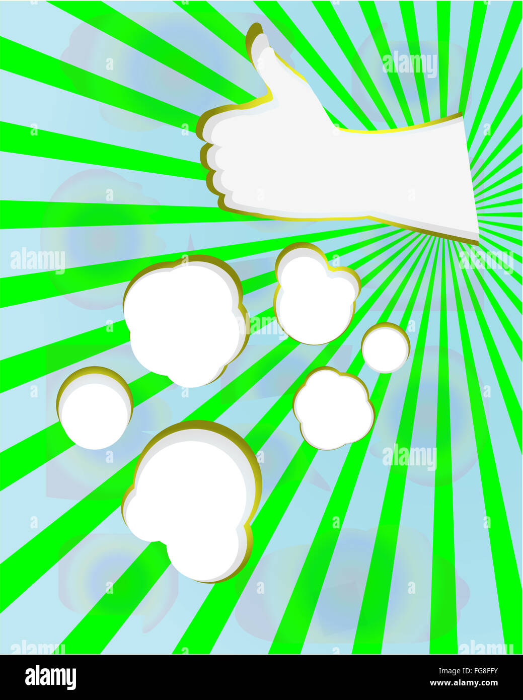 Abstract web design background with clouds with sun rays Stock Photo ...