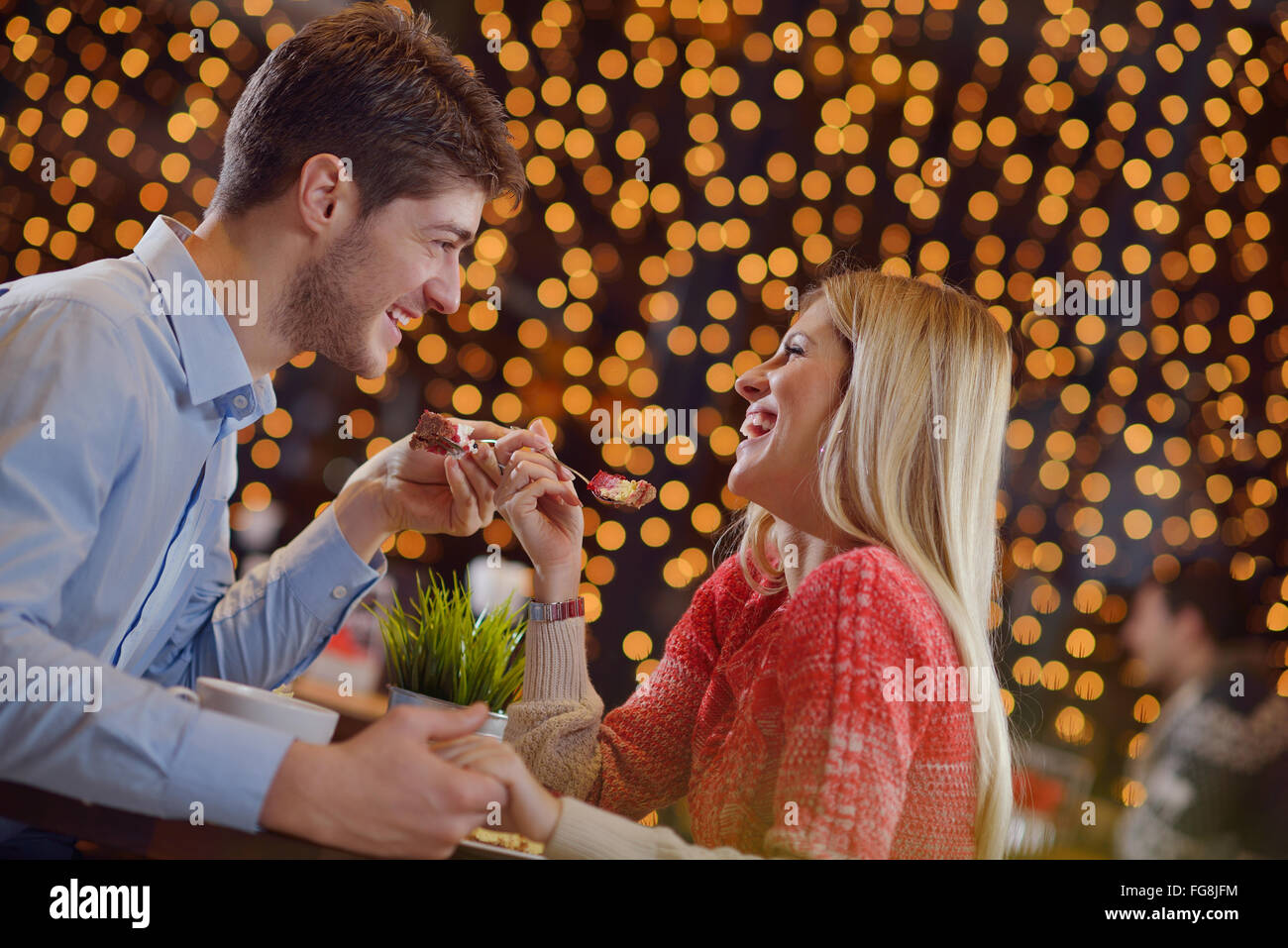romantic evening date Stock Photo Alamy