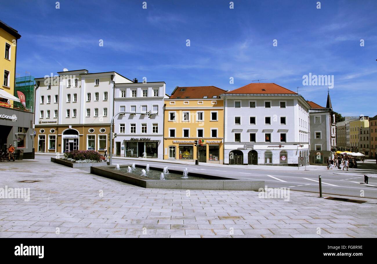 geography / travel, Germany, Bavaria, Passau, Ludwigsplatz, Additional-Rights-Clearance-Info-Not-Available Stock Photo