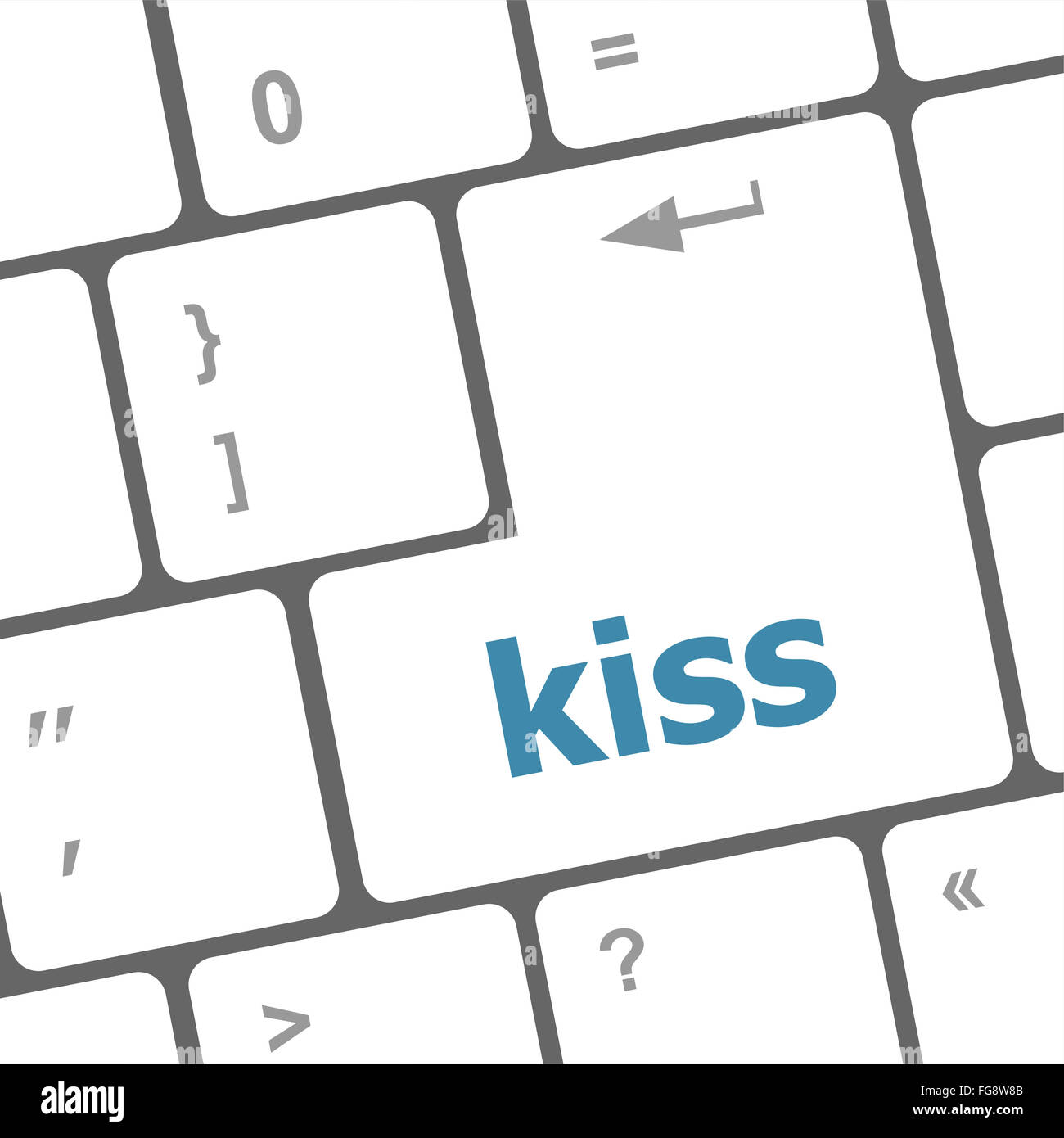 kiss word on computer keyboard original illustration Stock Photo Alamy