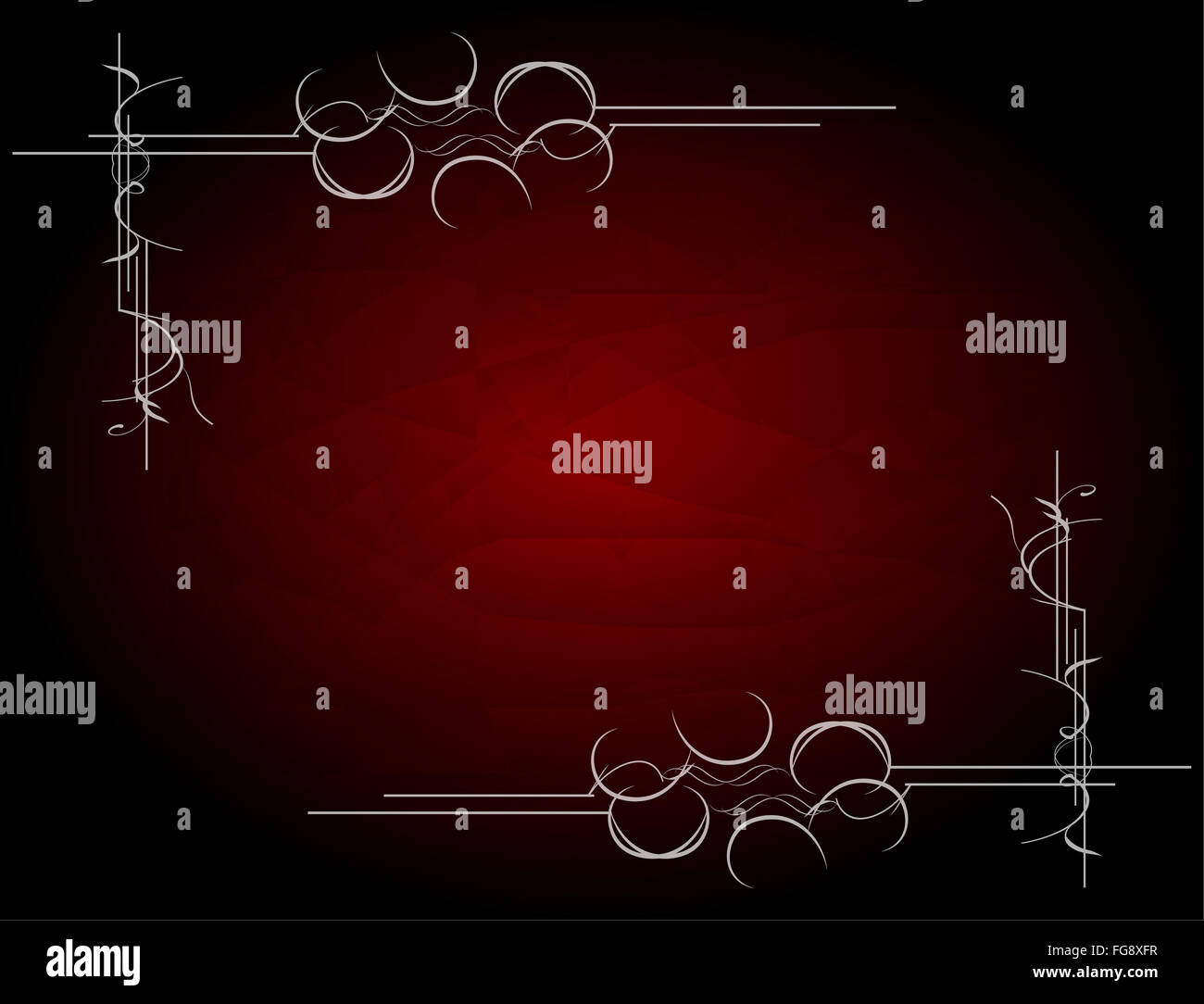 illustration gold frame with pattern and band Stock Photo Alamy