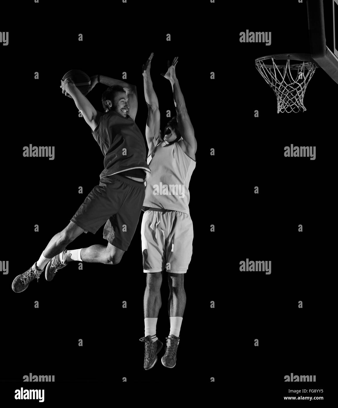 Tall basketball player Black and White Stock Photos & Images Alamy
