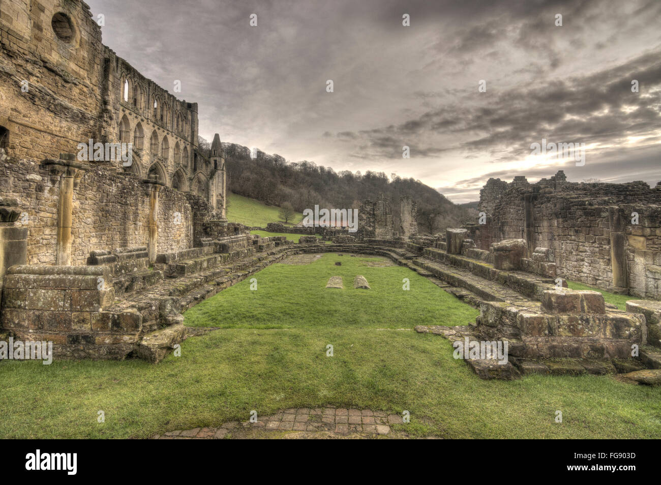 Rievaulx Abbey  the North York Moors National Park Stock Photo