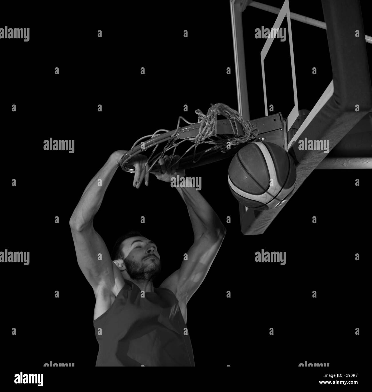 Tall basketball player Black and White Stock Photos & Images Alamy