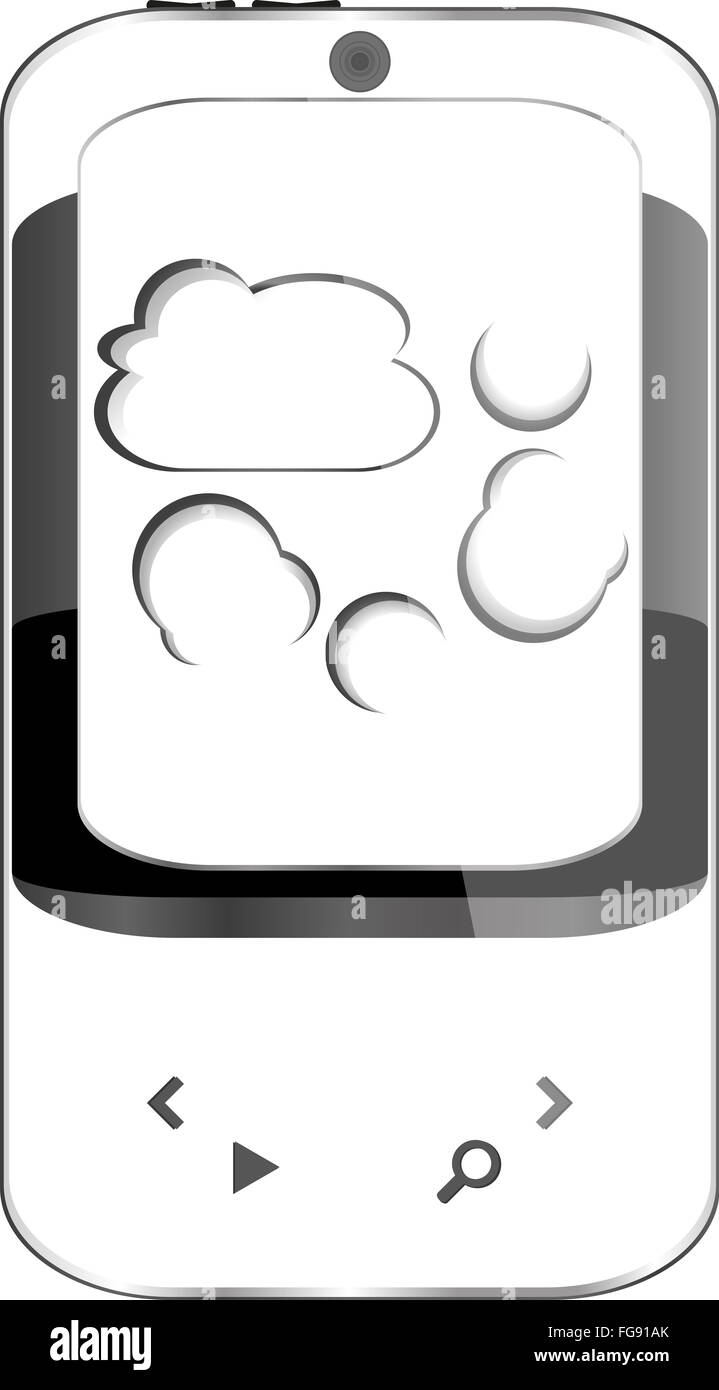 Smartphone with cloud computing symbol on a screen Stock Photo - Alamy