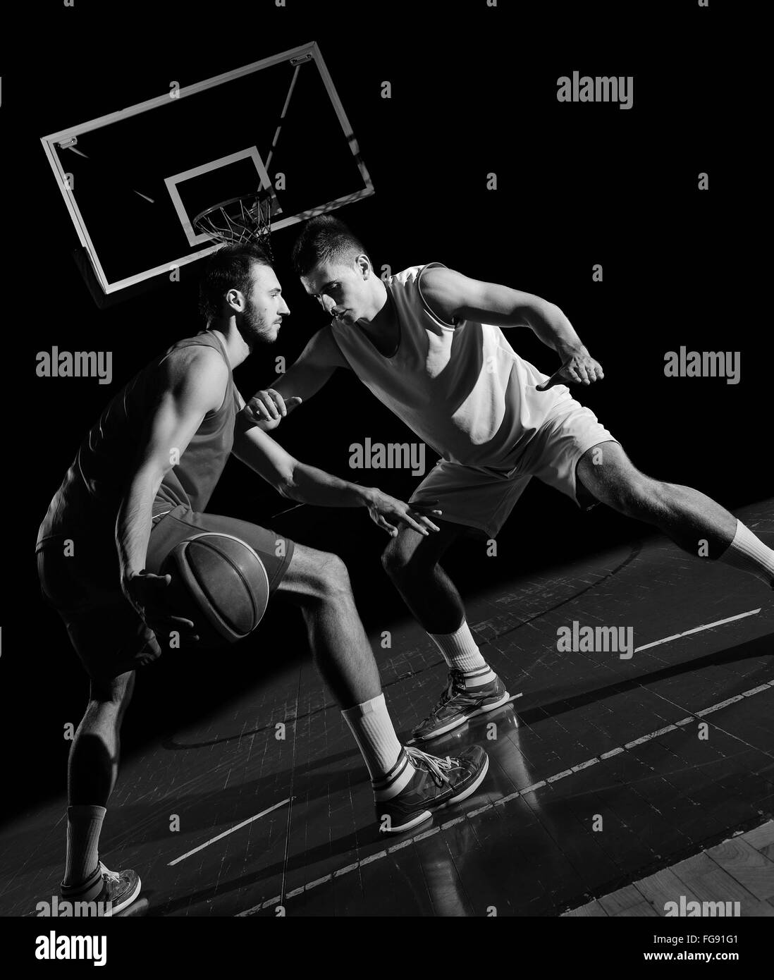 Tall basketball player Black and White Stock Photos & Images Alamy
