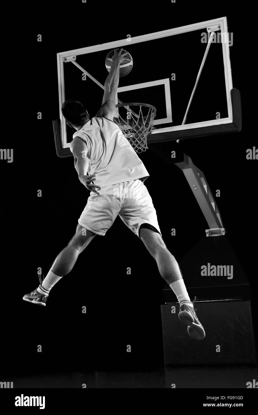 Tall basketball player Black and White Stock Photos & Images Alamy