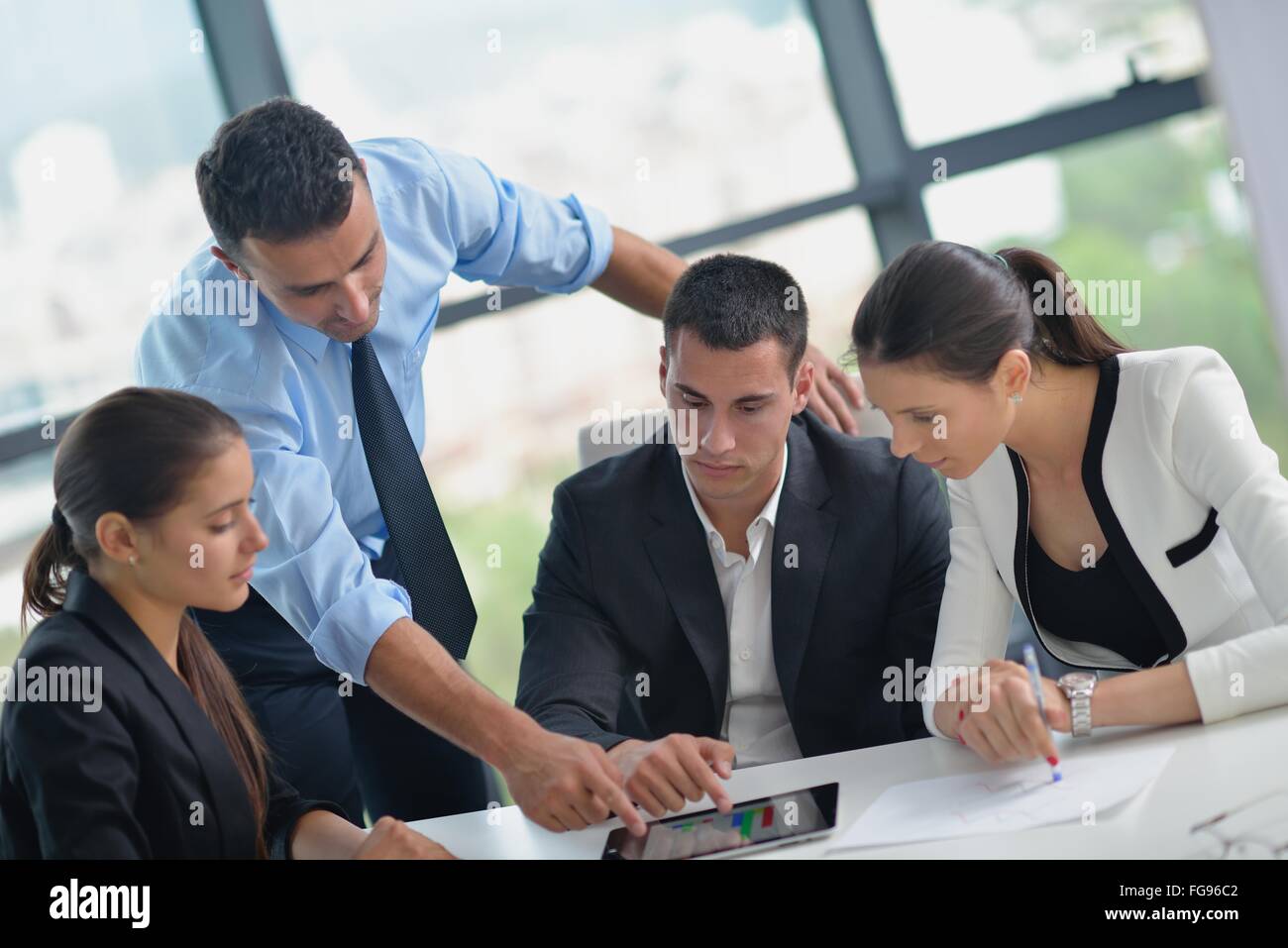 business people in a meeting at office Stock Photo - Alamy