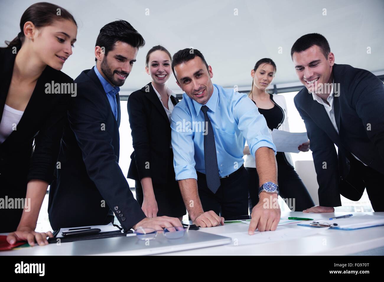 Business People business people in a meeting at office Stock Photo - Alamy