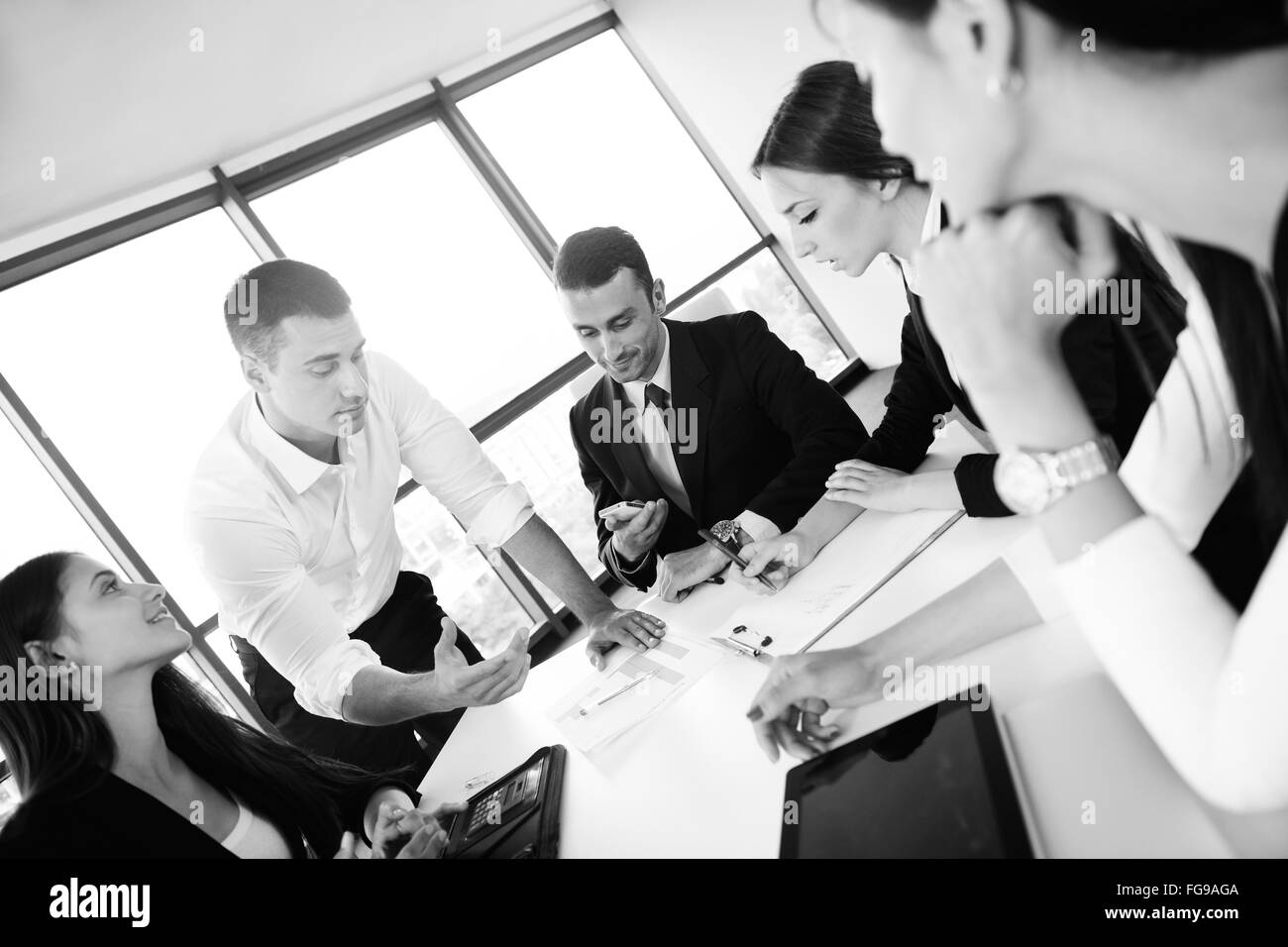 business people in a meeting at office Stock Photo - Alamy