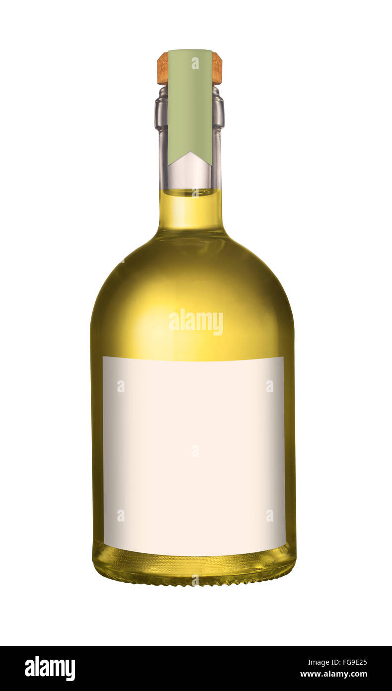 Small olive oil bottle with cork and label mockup isolated on white background Stock Photo Alamy