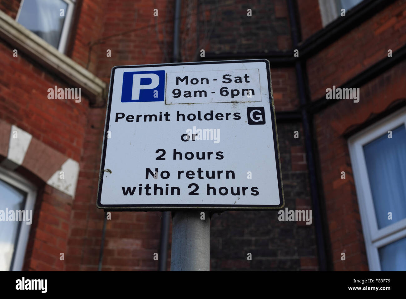 Resident parking sign in Hastings, East Sussex, UK Stock Photo Alamy