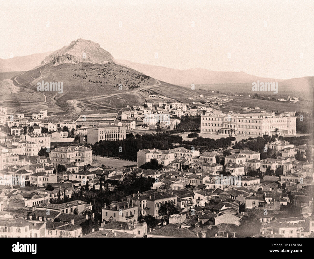 Athens in the Late 19th  century Stock Photo