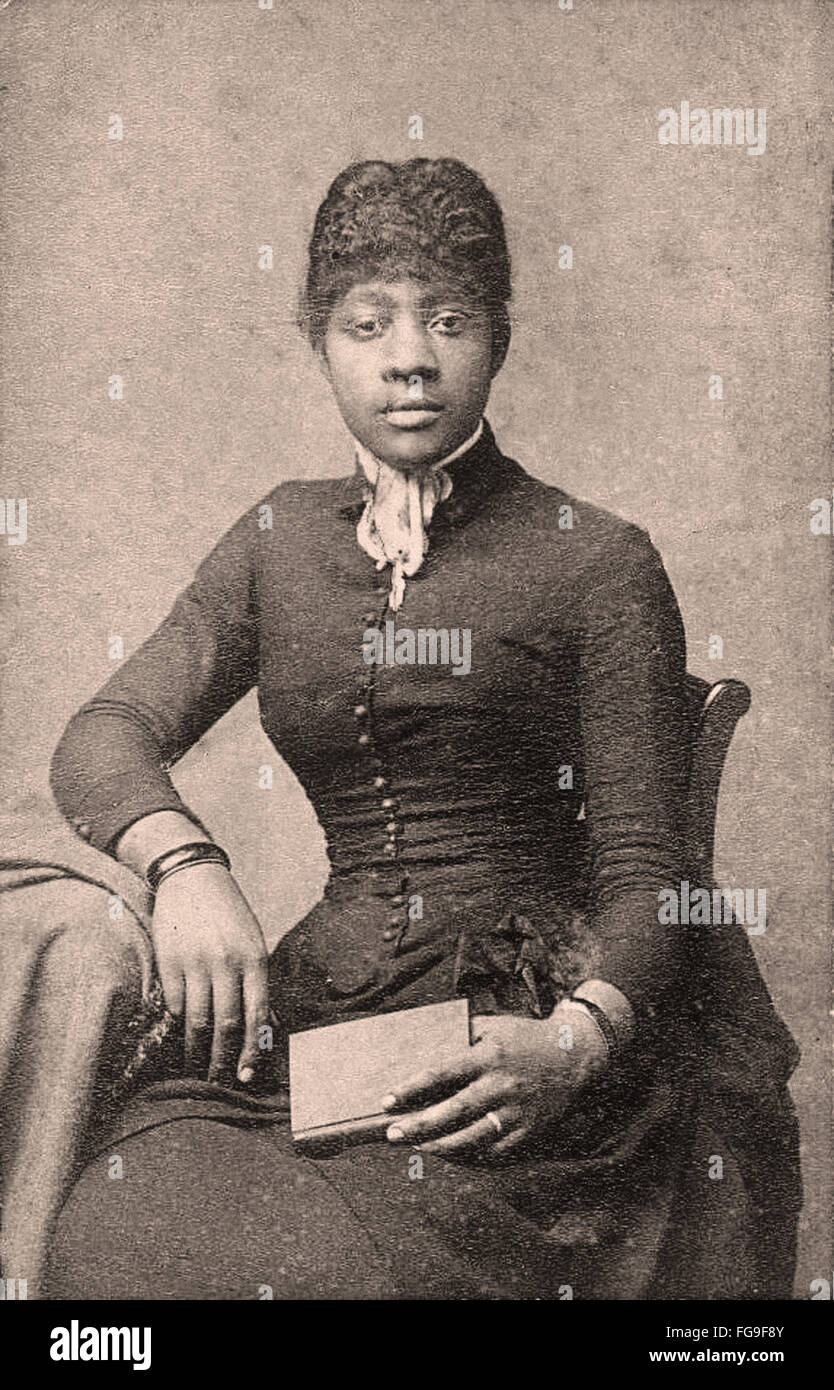 Portrait of a Black Ladie in Victorian Era Stock Photo