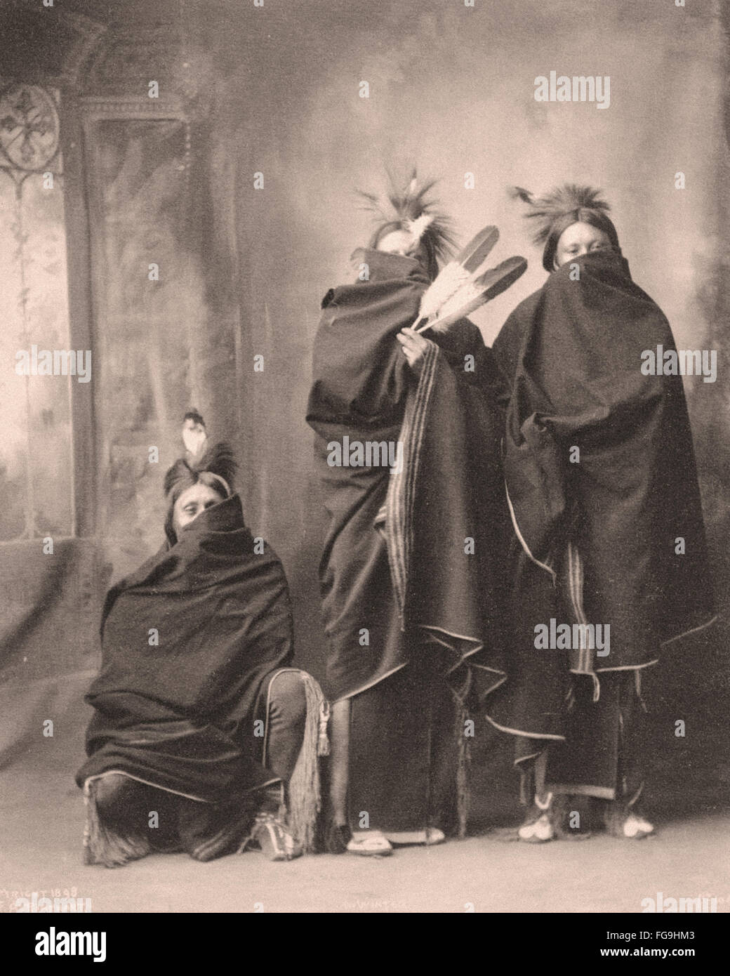 Kiowa Indians - 1898 Stock Photo