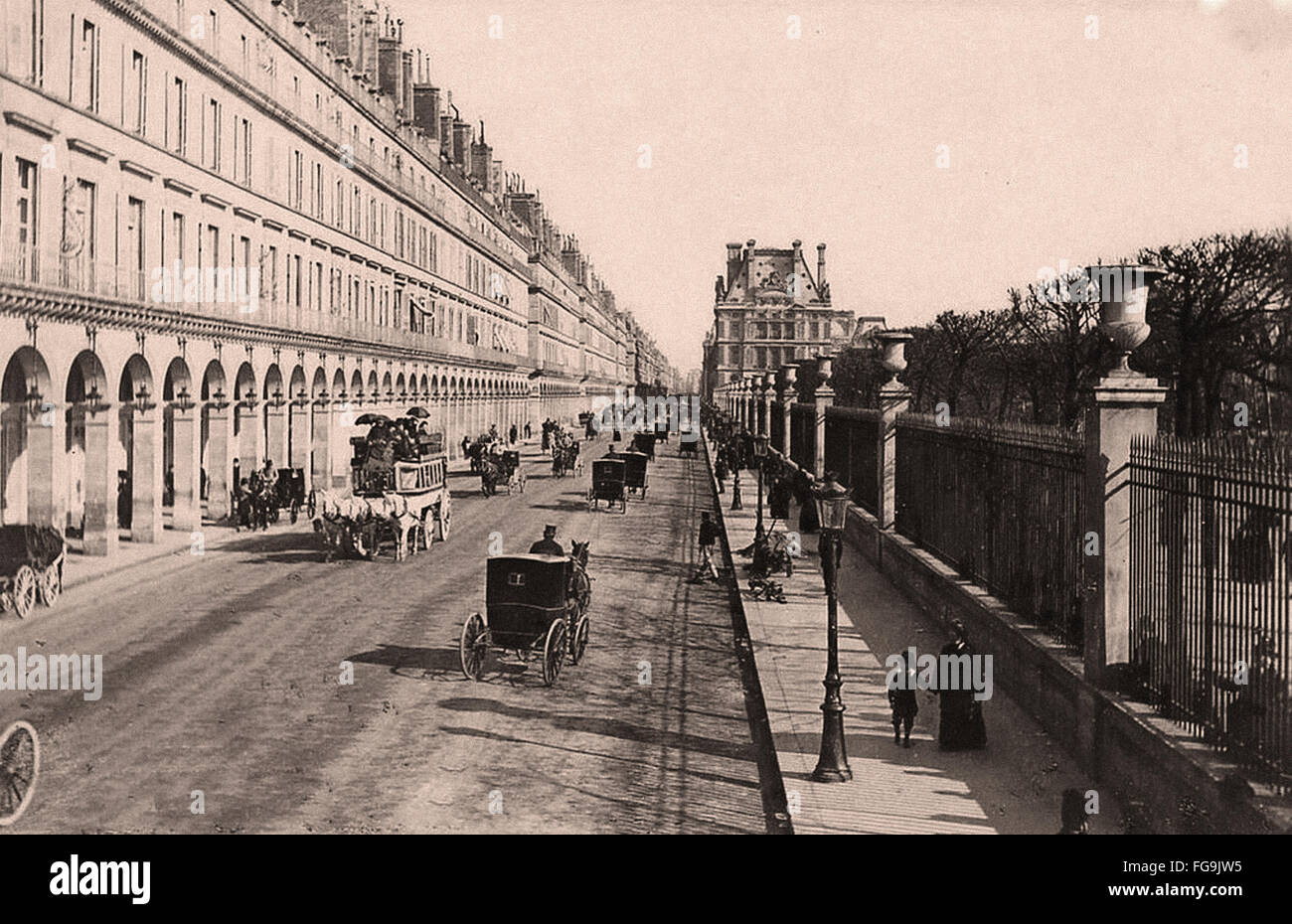 Rue de Rivoli Paris - 1880