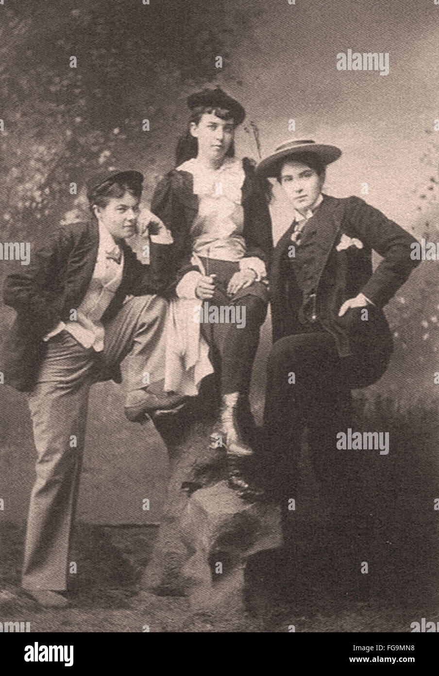 Victorian Queer Women Stock Photo