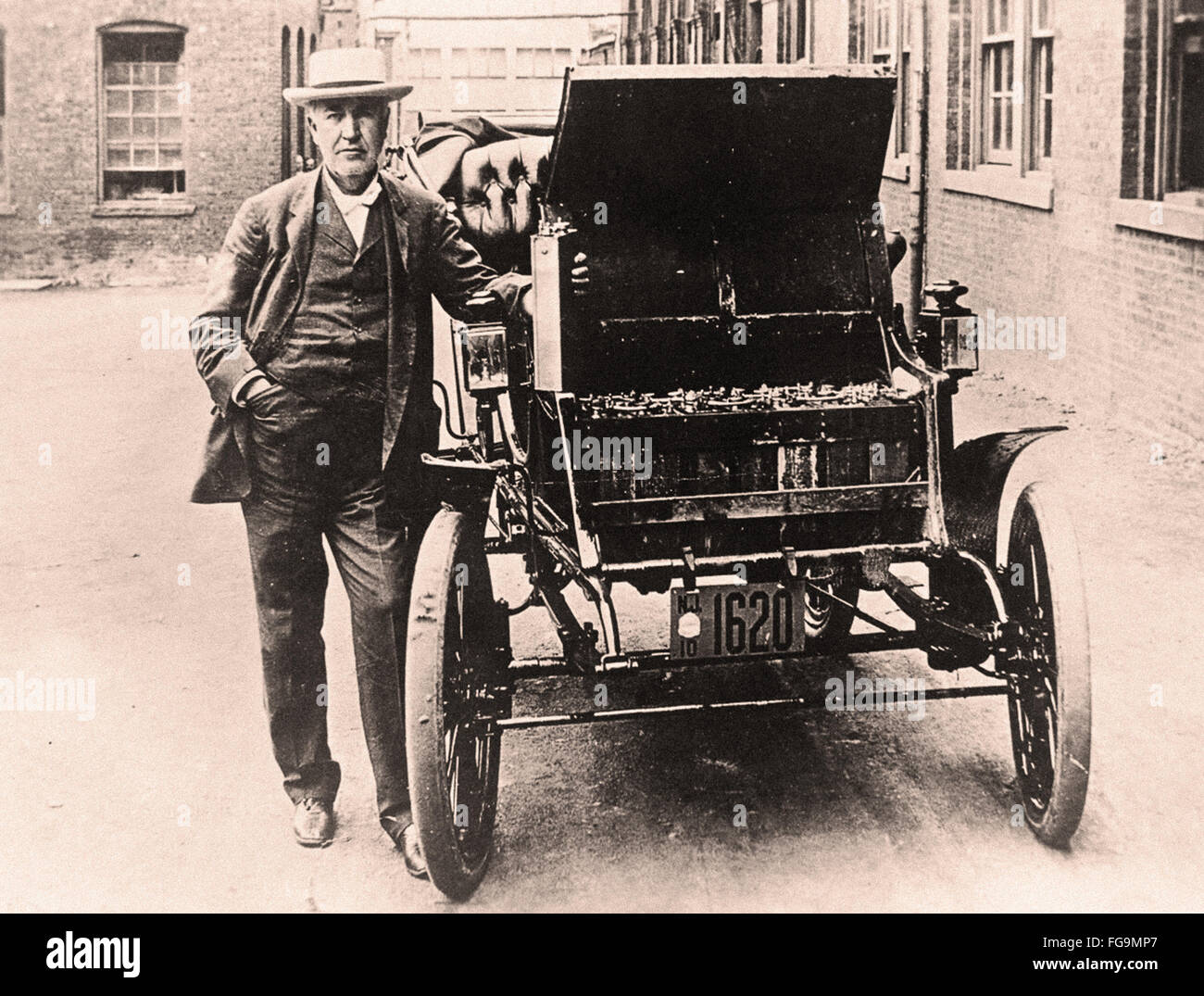 One of the first electric car Stock Photo