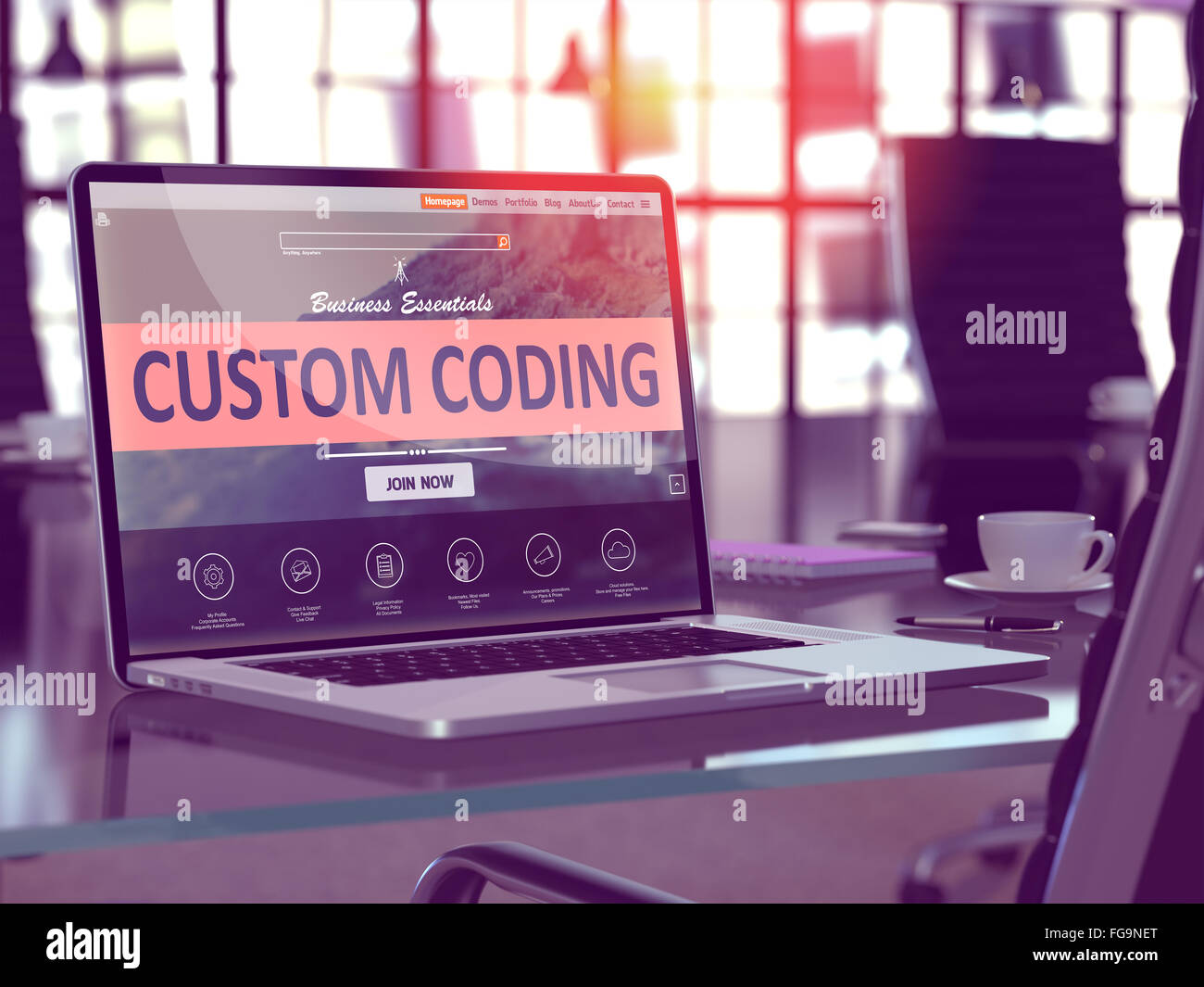 Custom Coding Concept on Laptop Screen Stock Photo - Alamy