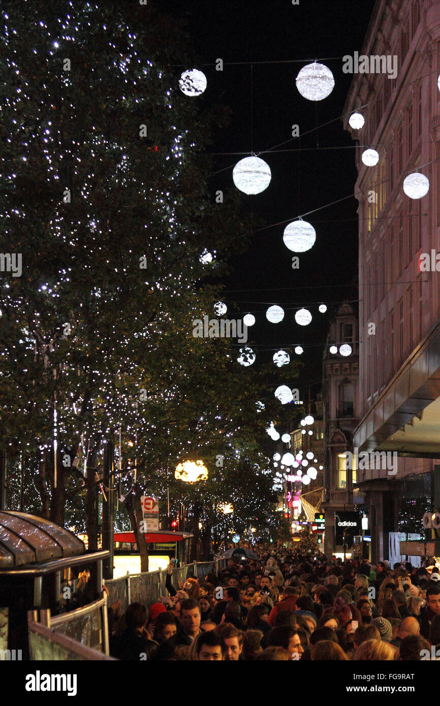 London UK The Oxford Street Christmas Lights Switch On ceremony Oxford