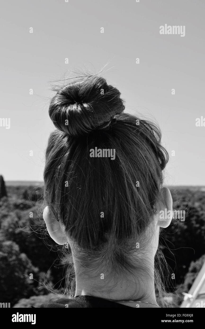 Bun Hair Black And White Stock Photos Images Alamy