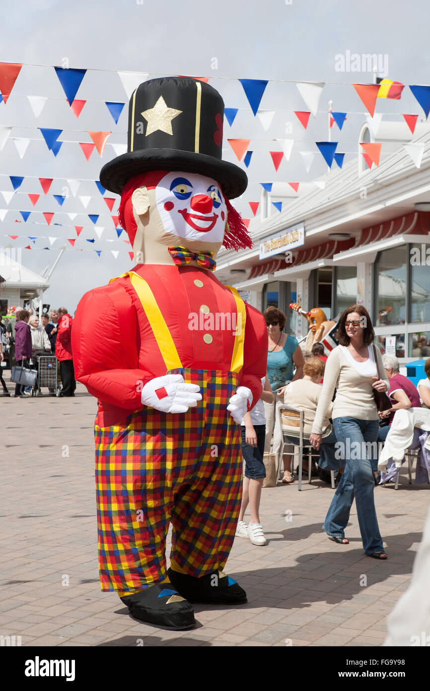 Clown on Weston Super Mare Pier Stock Photo
