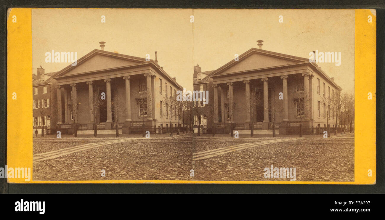 Broad Street Independent Church. Broad & Sansom Streets, by Bartlett