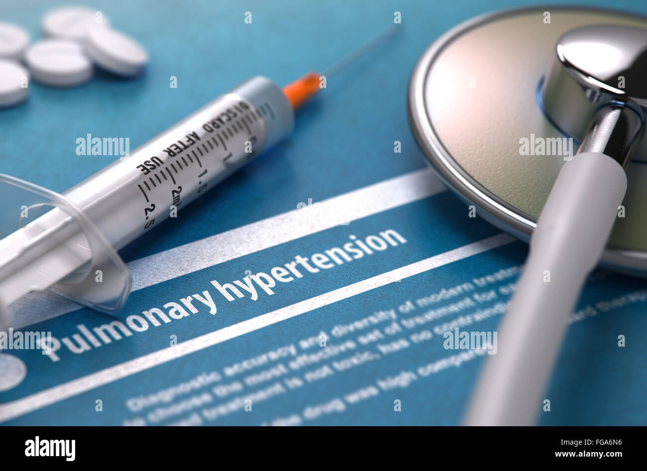 Diagnosis - Pulmonary hypertension. Medical Concept. Stock Photo