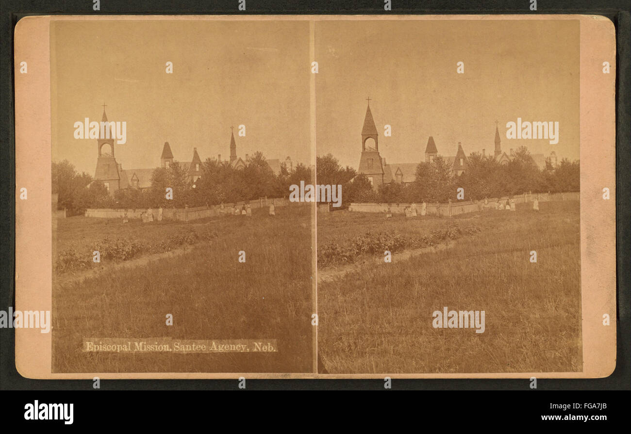 A photograph by W. R. Cross of the Episcopal Mission at the Santee ...