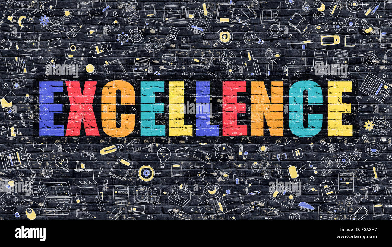 Excellence in Multicolor. Doodle Design Stock Photo - Alamy