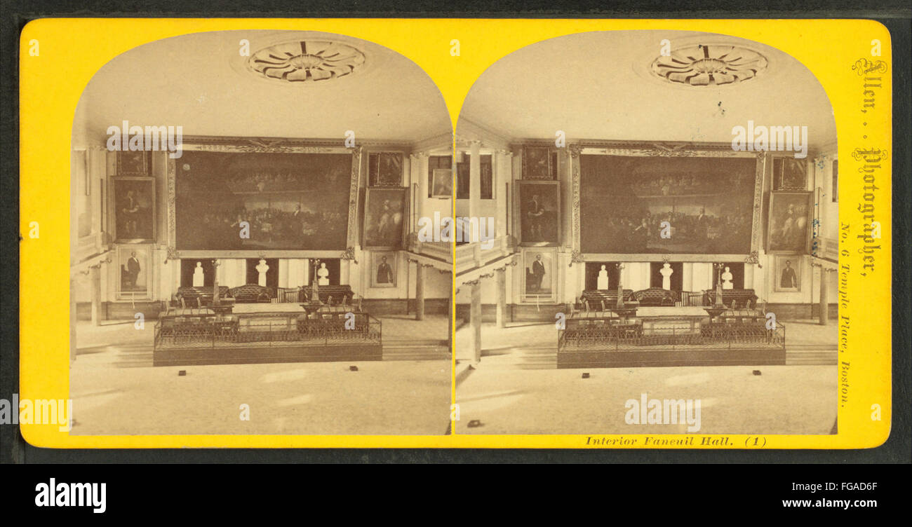 Interior, Faneuil Hall, by E. L. Allen Stock Photo Alamy