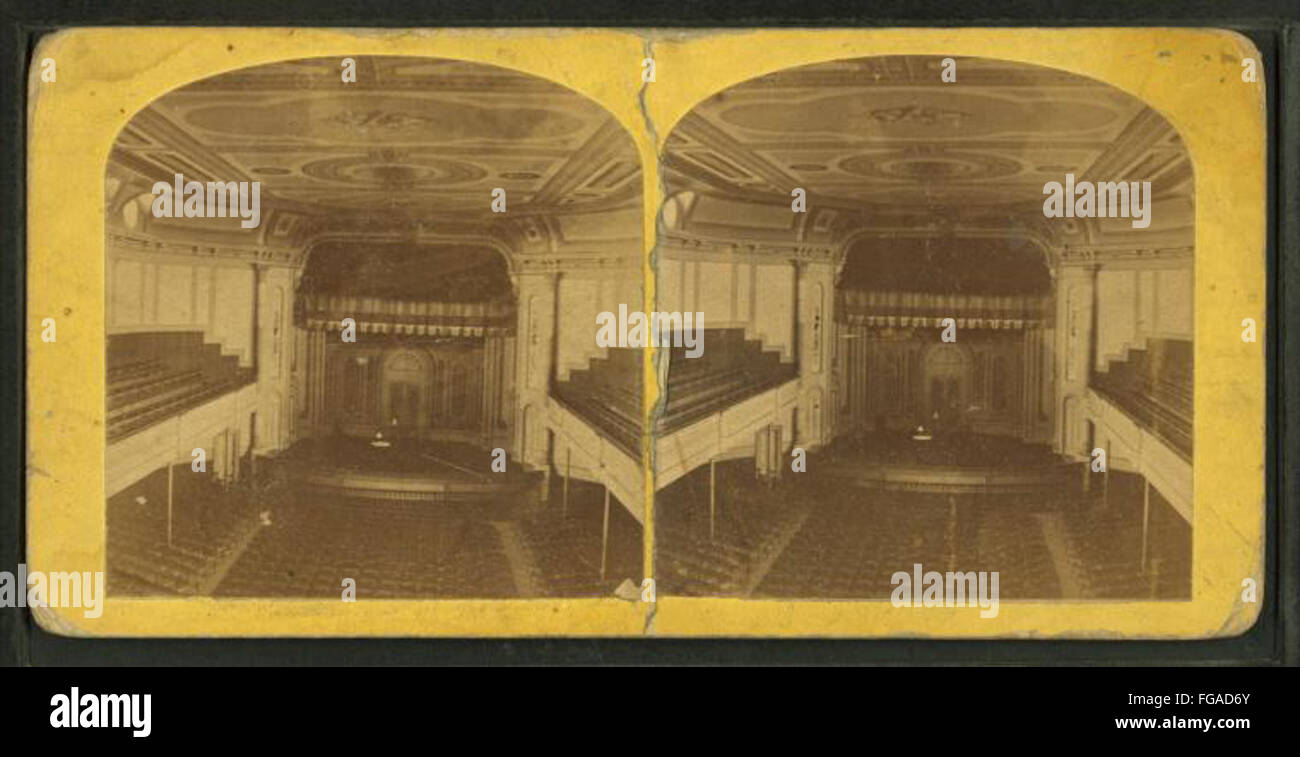 This photograph by William T. Webster depicts the interior of a music ...