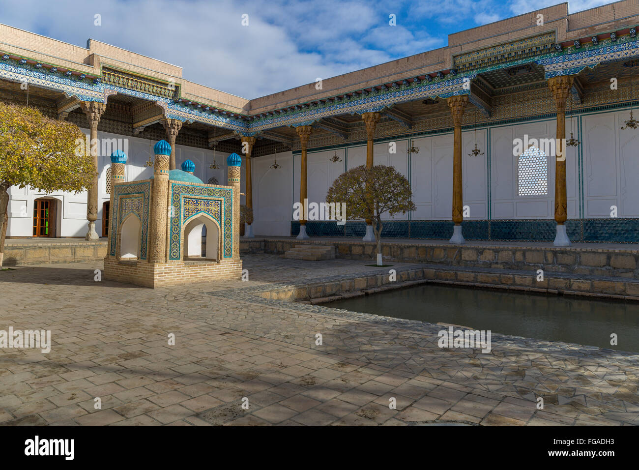 Bakhouddin Nakshbandi complex is a pilgrimage site for Sufi Muslims. One of the holiest places in Central Asia. Stock Photo