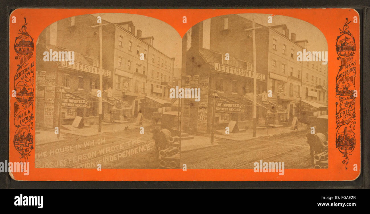 Jefferson House. The house in which Jefferson wrote the Declaration of